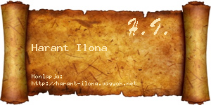 Harant Ilona névjegykártya